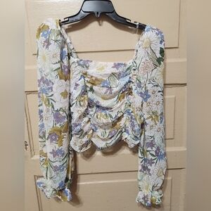 LOVE X DESIGN Floral Bohemian top NWT
